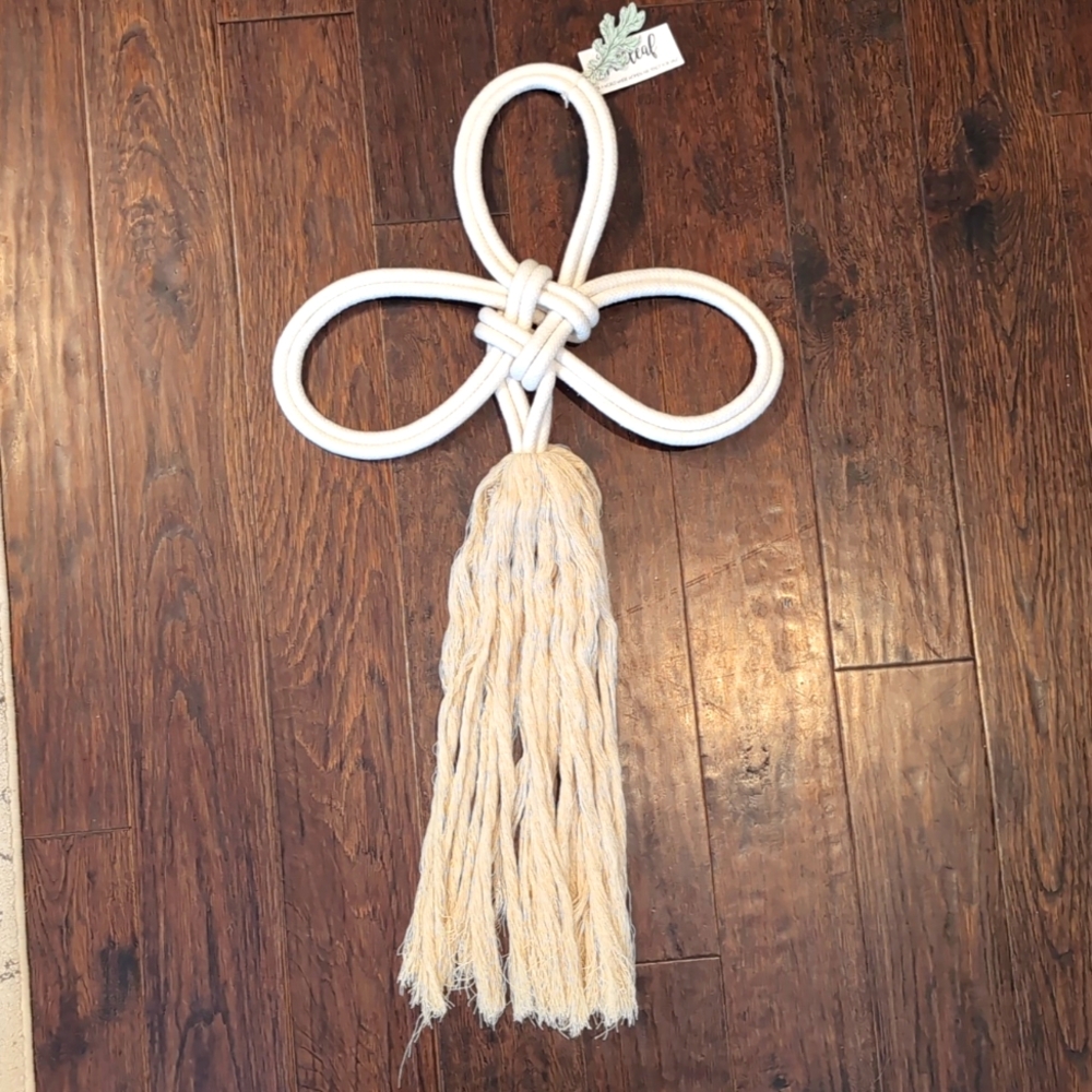 "Solidarity" Rope Fiber Wall Art - cream